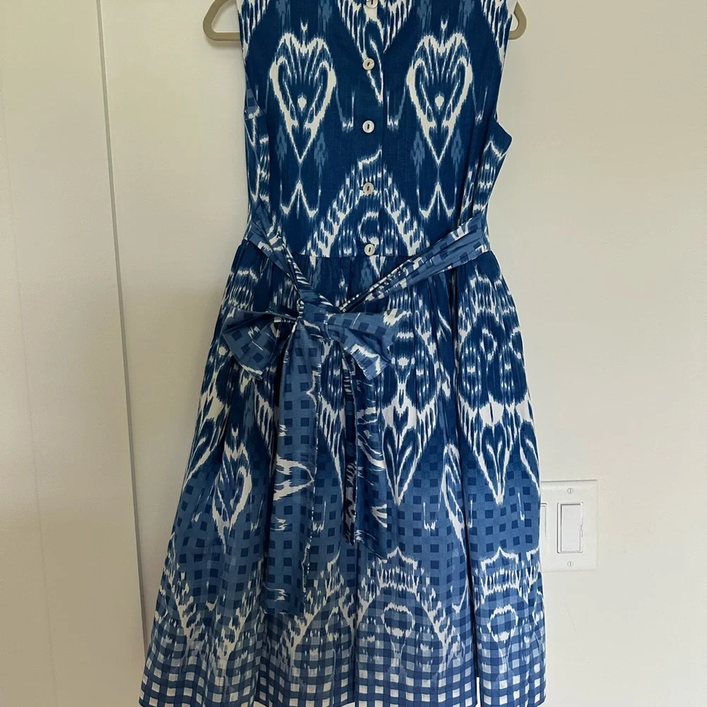 Oscar de la Renta Girls Ikat Dress, Size 10 - Picture 2 of 3